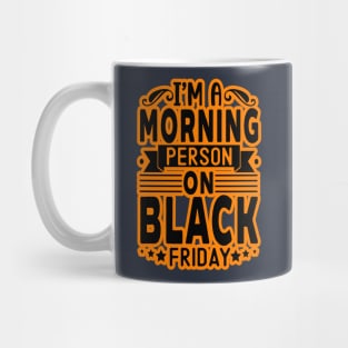 black friday, orange and black friday Mug